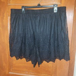 Black Lace Shorts - New 14/16
